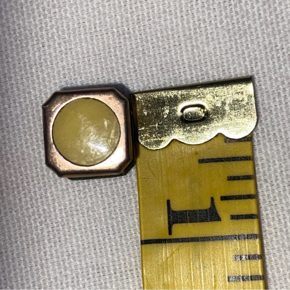Antique‎ Lion Brand Brass Tone Snap Cufflinks